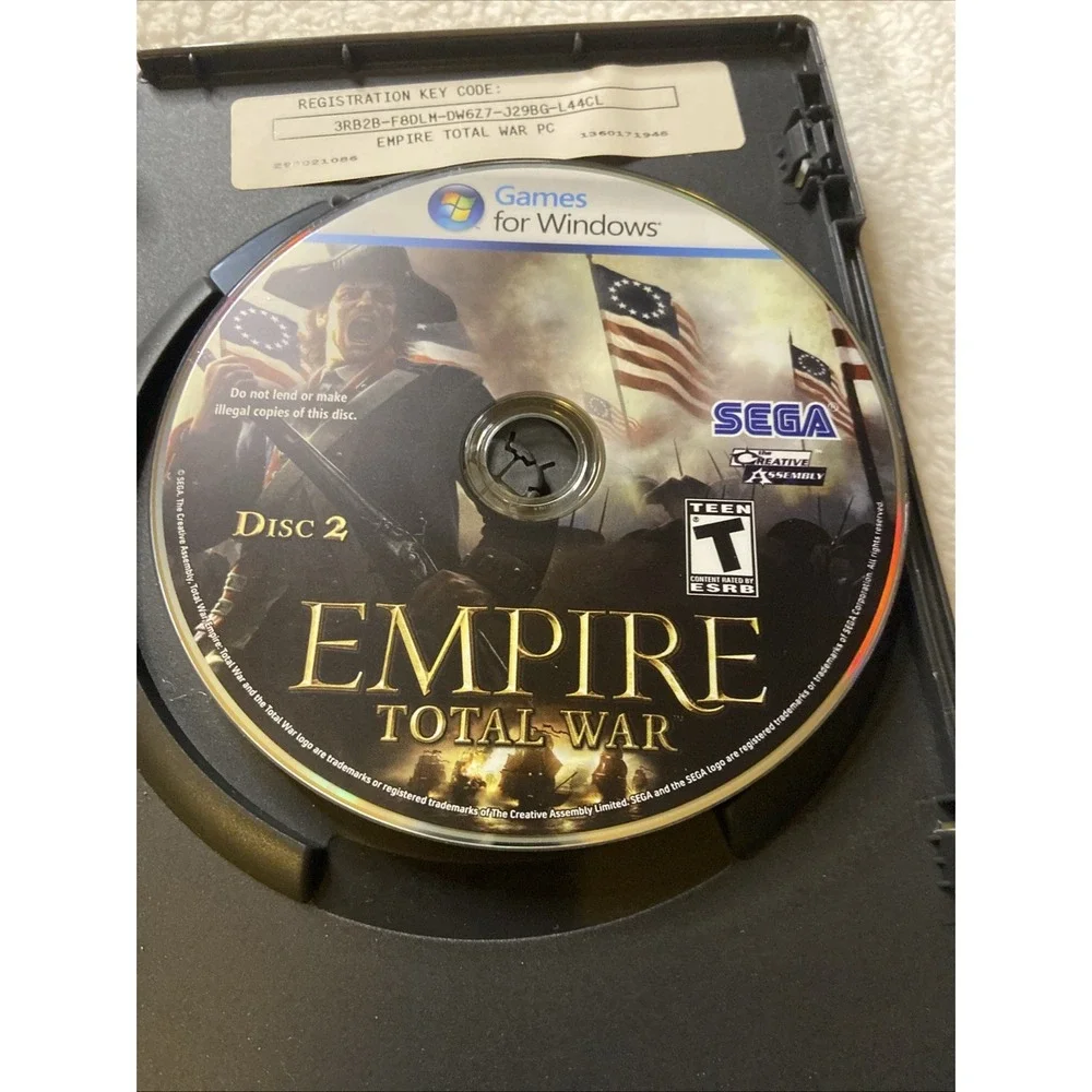 Empire Total War PC CD ROM DVD 2- Disc Set Complete CIB‎ Map Included